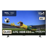 Imagem da oferta Smart TV TCL 85 Polegadas QLED 4K P7L WiFi Bluetooth Google TV HDR10+ 120 Hz VRR AIPQ 85P7L