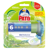 Imagem da oferta Pato Desodorizador Sanitário Gel Adesivo Citrus Com Aplicador, 6 Discos