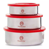 Imagem da oferta Kit 3 Potes Em Aco Inox Avon Masterchef