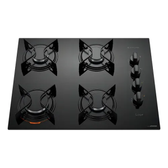 Imagem da oferta Cooktop 4 Bocas Atlas Preto Com Mesa De Vidro U Top Bivolt 110V220V