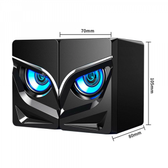 Imagem da oferta Caixa de Som Havit SK708 Usb P2 Pc Notebook Pc Gamer Coruja