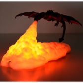Imagem da oferta Luminária 3D Dragão Soltando Fogo com Controle de Iluminação