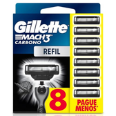 Imagem da oferta Cargas Gillette Mach3 Carbono 8 Unidades
