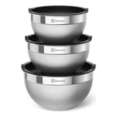 Imagem da oferta Kit 3 Bowls Tigelas em Inox com Tampa Plástica Electrolux Utensílios Domésticos de Cozinha