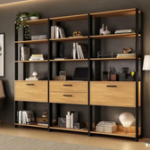 Imagem da oferta Estante de Escritório Modulada 2 Portas 2 Gavetas 219cm Texas Multimóveis MP6060