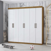 Imagem da oferta Guarda Roupa Infantil Iona 6 Portas - Marrom Chocolate