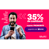Imagem da oferta Ganhe 35% de Cashback + 5% de Desconto com Cupom Exclusivo Multi