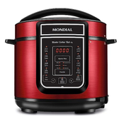 Imagem da oferta MONDIAL Panela de Pressão Elétrica Digital 5L, VermelhoInox, 900W, 110V - PE-39