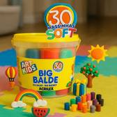 Imagem da oferta Massinha De Modelar Big Balde Com 30 Unidades