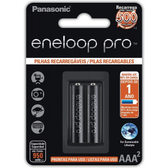 Imagem da oferta Pilha Recarregável Eneloop PRO AAA (Palito) BK-4HCDE/2BB Panasonic Cartela com 2 unidades