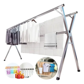 Imagem da oferta Varal De Chão Grande De Roupas 3 Andares Dobrável - Branco Branco