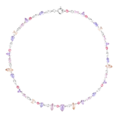 Imagem da oferta Colar Life Colors em Prata 925 com Cristais Rosa e Roxo