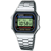 Imagem da oferta Casio Coleção Relógio unissex para adultos A168WA SILVER Relógio de quartzo digital movimento de quartzo