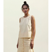 Imagem da oferta Blusa Regata Lisa com Pregas Nos Ombros - Feminina