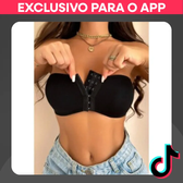 Imagem da oferta Sutiã Tomara que Caia: Fecho Frontal Bojo Removível PretoCor de Pele