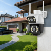 Imagem da oferta Câmera De Segurança A28b Wi-fi Smart Camera Dupla 3mp Icsee Branco