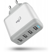 Imagem da oferta Carregador de Parede Universal - 4 Portas USB 4.8A/24w - Branco - Wc48a