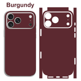 Imagem da oferta Pele De Decalque Borgonha Escura Compatível Com iPhone 17 16 15 14 13 12 Pro Max Protetor De Tela Traseira Adesivo De P