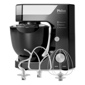 Imagem da oferta Batedeira Planetária Philco 900W 5L Preta 12 Velocidades Turbo PBP90A