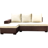 Imagem da oferta Sofá Com Chaise Espuma D23 Tecido Sued Montreal Sossego - Bege / Marrom