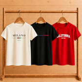 Imagem da oferta Kit 3 Camisetas Infantil Juvenil (4 ao 16 várias cores)