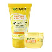 Imagem da oferta Garnier Uniform & Matte Kit Skincare Gel de Limpeza e Hidratante com Vitamina C Ação Antioleosidade e Uniformizadora