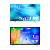 Imagem da oferta Samsung Combo Smart TV 58" Crystal UHD 4K U8000H + Samsung Smart TV 43" QLED Full HD