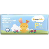 Imagem da oferta 2 unidades Fralda Ever Baby Tamanho P 50 Unidades Cada