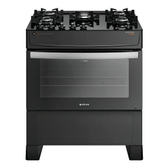 Imagem da oferta Fogão 5 Bocas Atlas Atenas Glass Preto A Gás com Mesa de Vidro e Mega Chama Bivolt