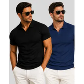 Imagem da oferta Kit 2 Camisas Polo Masculinas Old Money Casual Premium