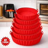 Imagem da oferta Kit 6 Formas De Silicone Para Air Fryer Antiaderente