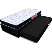 Imagem da oferta Conjunto Colchão Solteiro D33  Cama Box Colchão Bicama BF Colchões 88x188x51cm