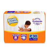 Imagem da oferta Fralda Pom Pom Protek Proteção De Mãe Jumbo P 30 Unidades