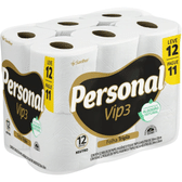 Imagem da oferta Papel Higiênico Personal Vip Folha Tripla - 12 Rolos