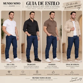 Imagem da oferta Kit 5 Calças Masculina Jeans Com Elastano Trabalhopasseio