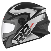 Imagem da oferta CAPACETE FECHADO PRO TORK R8 PRO FOSCO PRETO - PRATA TAM 60