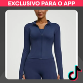 Imagem da oferta Blusa Manga Longa Feminina Quick-Dry para Yoga e Corrida - Modela a Cintura