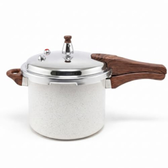 Imagem da oferta Panela De Pressão 4,2l Com Revestimento Cerâmico Antiaderente, Fundo De Indução, Tampa Em Aço Inox, Cabo Amadeirado E Sistema De Segurança