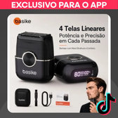 Imagem da oferta Basike Barbeador Elétrico Masculino 4 Lâminas Lineares 2 Velocidades 60007500RPM Display LED IPX6 USB-C Bateria