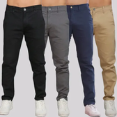 Imagem da oferta Kit 4 Calça Sarja Masculina Calca Masculino Clycra Elastano
