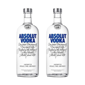 Imagem da oferta VODKA ABSOLUT NATURAL 1L KIT 2 UNIDADES