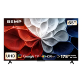 Imagem da oferta Smart TV Semp 65 Polegadas LED HVA 4K S62 WiFi Bluetooth Google TV 3 HDMI HDR10+ Dolby Audio 65S62
