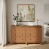 Imagem da oferta Cômoda Maggiore 6 Gavetas Mdf Amêndoa Móveis Lopas 163x95x49cm
