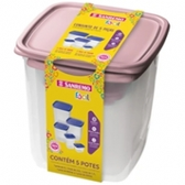 Imagem da oferta Conjunto de Potes Plásticos Cores Sortidas - SR149/6C - Sanremo