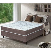 Imagem da oferta Cama Box Conjugada Casal Umaflex New Florença - Marrom Com Bege