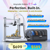 Imagem da oferta Impressora 3D ANYCUBIC Kobra 4Kobra 4 Combo com impressão rápida de 600mms até 8 cores APP de controle de secagem
