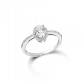 Imagem da oferta Anel Life Forms Oval Prata Cravejado Incolor - Vivara