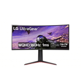 Imagem da oferta Monitor Gamer Curvo LG UltraGear LG 34" UltraWide 160Hz WQHD 1ms DisplayPort e HDMI AMD FreeSync Premium HDR10 9