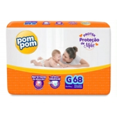 Imagem da oferta Fralda Pom Pom Protek Proteção de Mãe Hiper G 68Un