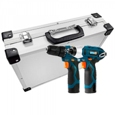 Imagem da oferta Kit Parafusadeira de Impacto 12V 1/4 Pol. com Parafusadeira Furadeira 12V 3/8 Pol. e Maleta - FORTG-FG3010